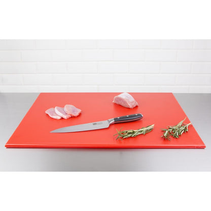 J011 Hygiplas HDPE snijplank rood 600x450x12mm