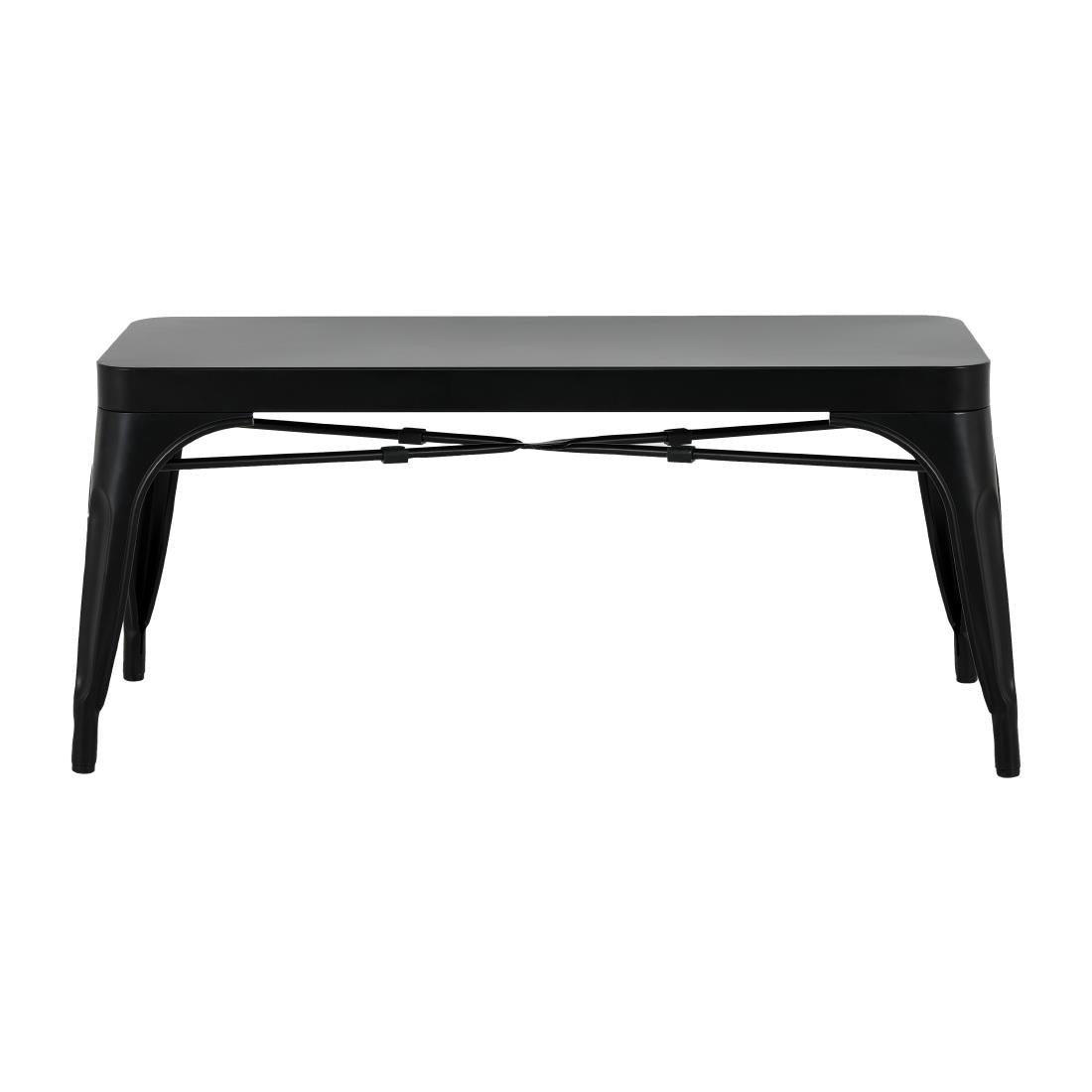 JA328 Bolero Bistro Metalen Bank Zwart 1000mm (2 stuks)