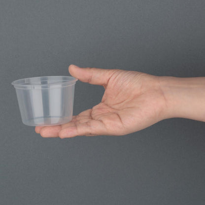 CT286 Fiesta recyclebare plastic magnetronbestendige delicatessenpotten 100ml (100 stuks)