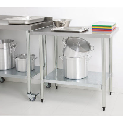 T377 Vogue RVS werktafel zonder achteropstand 90x150x60cm