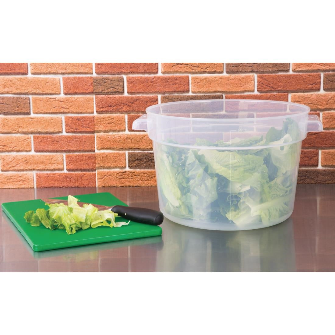 DJ961 Vogue polypropyleen ronde vershoudbak 10Ltr