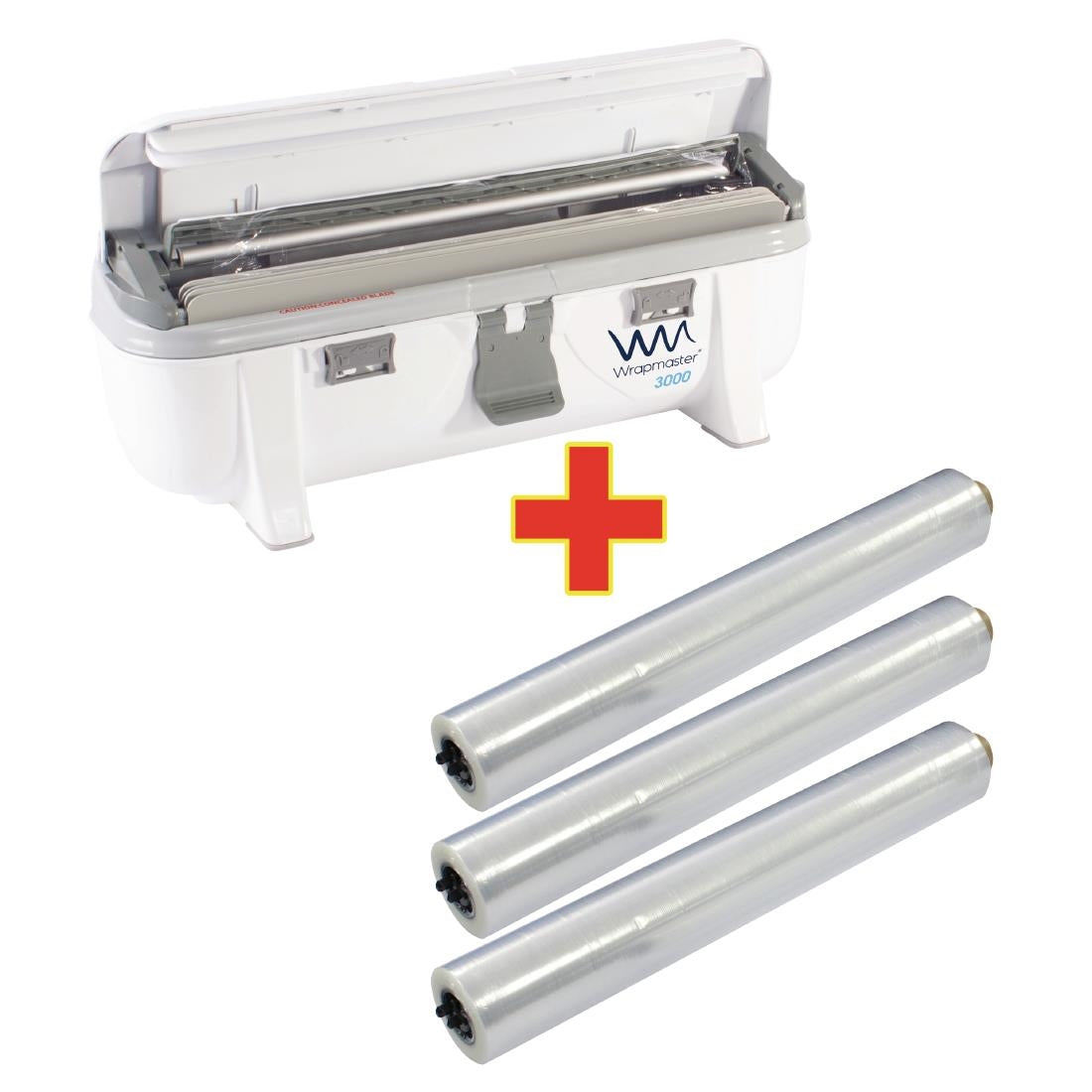 S568 Speciale aanbieding Wrapmaster 3000 dispenser en 3 x 300 m vershoudfolie