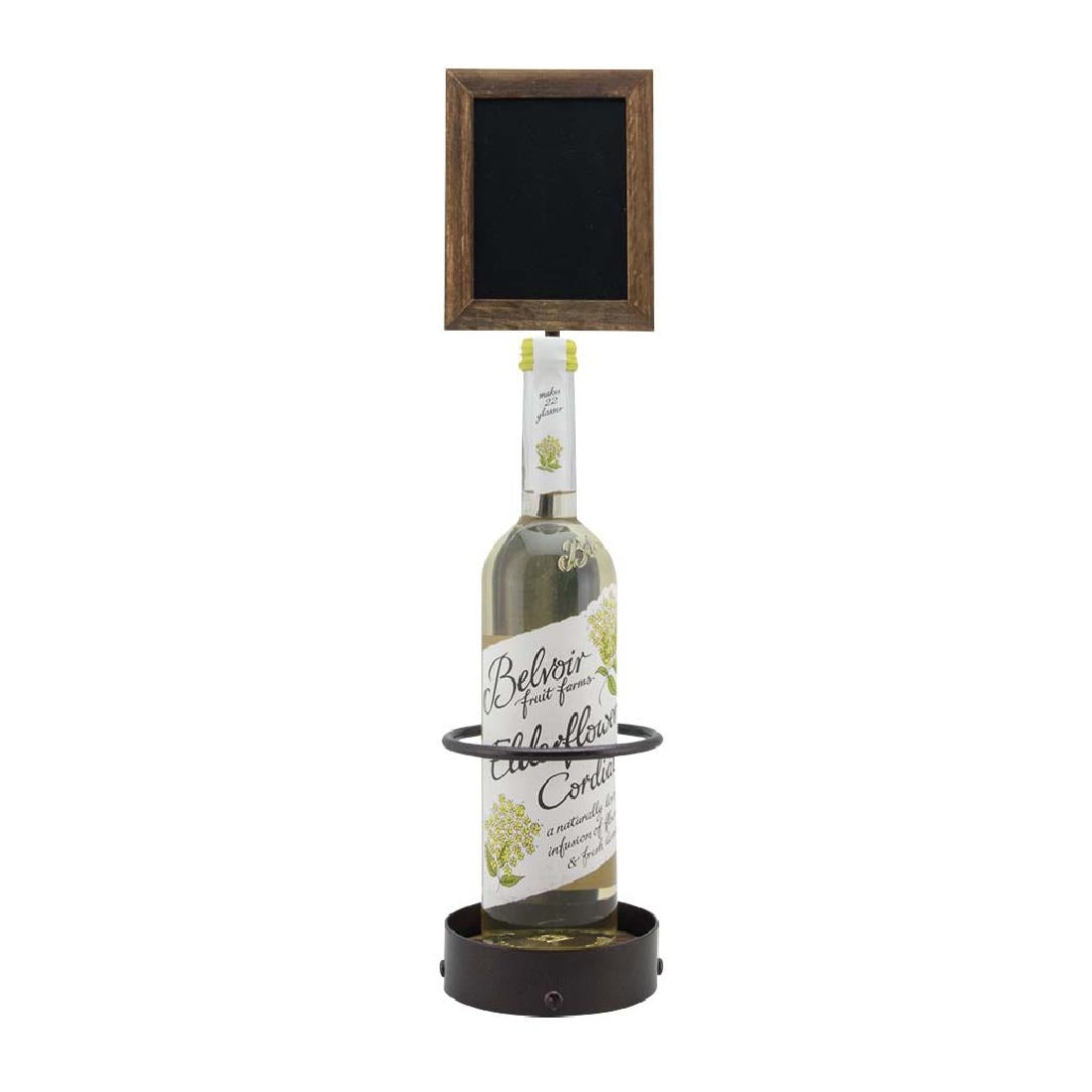 CU912 Securit Flessendisplay met krijtbordframes, biedt plaats aan één fles