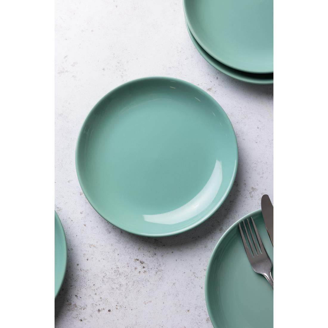 CG355 Olympia Café coupebord aqua 20cm (12 stuks)
