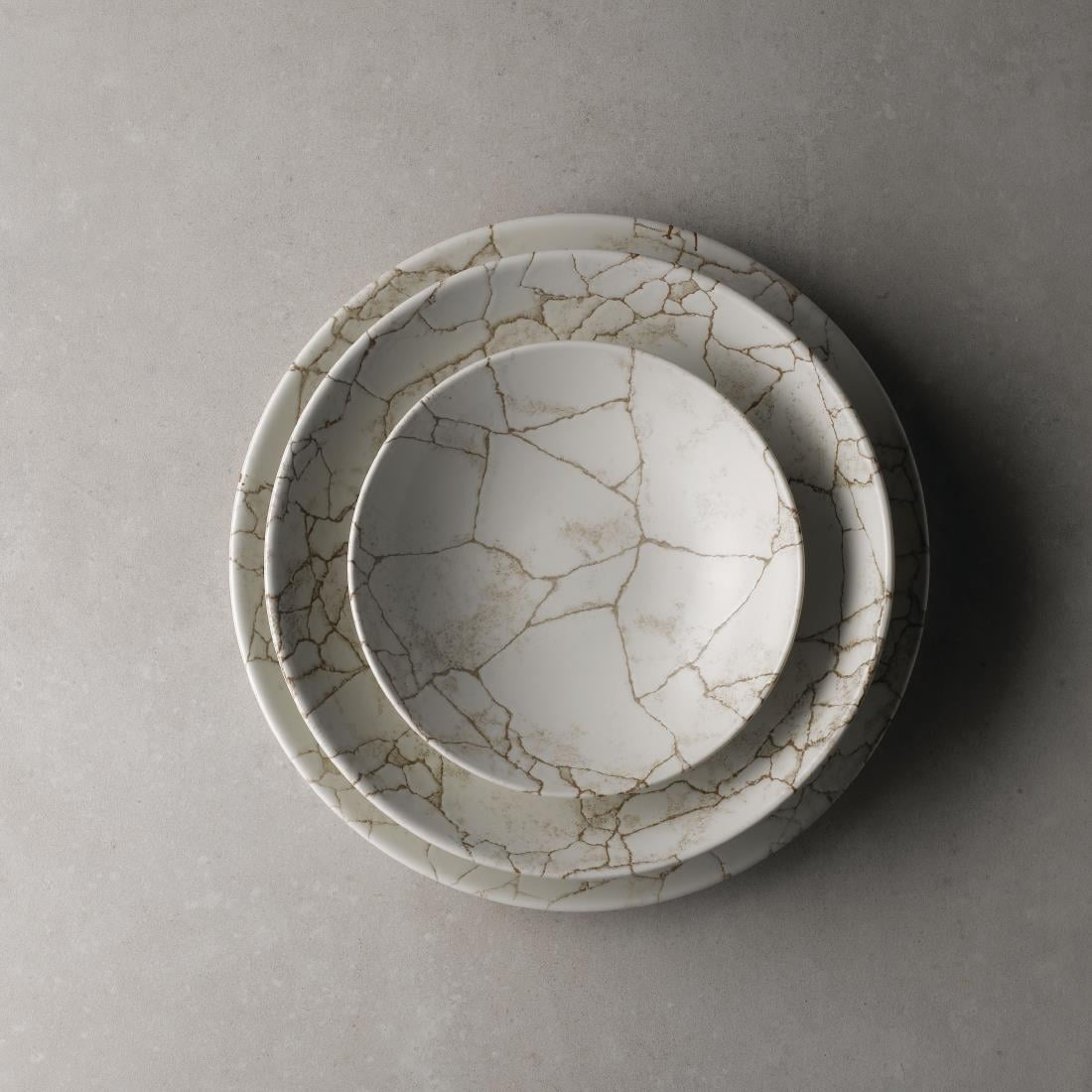FJ803 Churchill Studio Prints Kintsugi Agaat Grey Schalen 248mm (12 stuks)