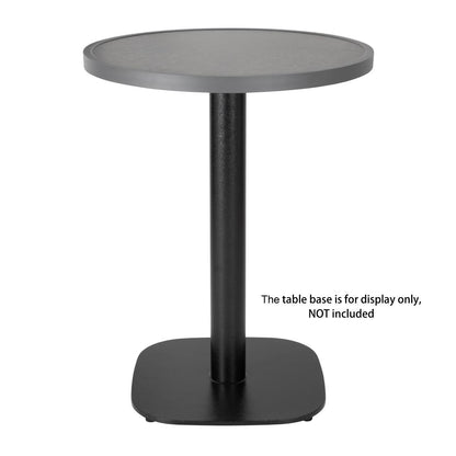DL489 Bolero Rond Tafelblad Van Glasvezel, Geborsteld Zwart 580mm