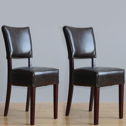 GF957 Bolero robuuste kunstlederen stoel donkerbruin (2 stuks)