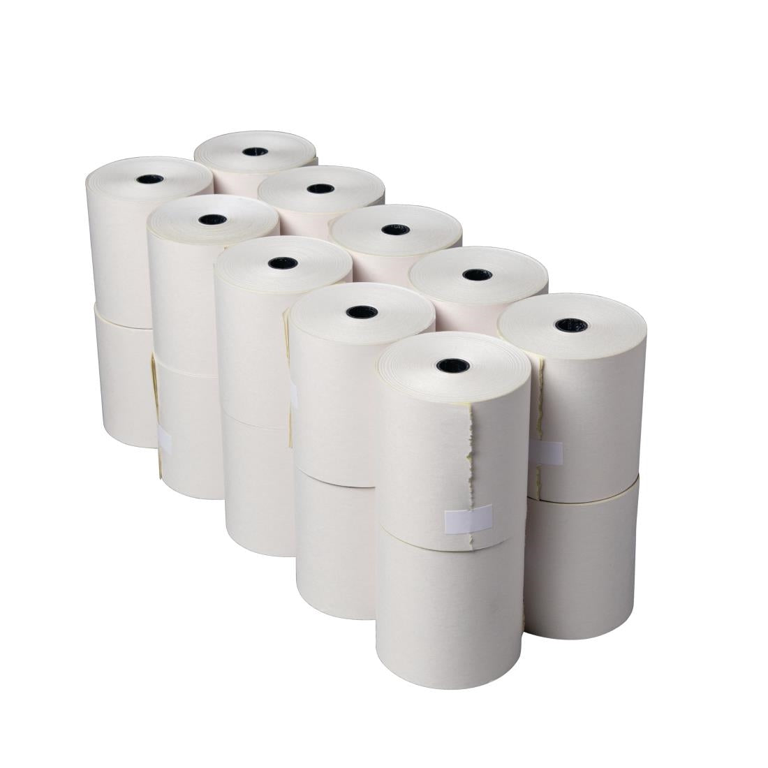 DK596 Olympia Printerrol 2-Laags Wit/Geel 76 x 70mm (20 stuks)