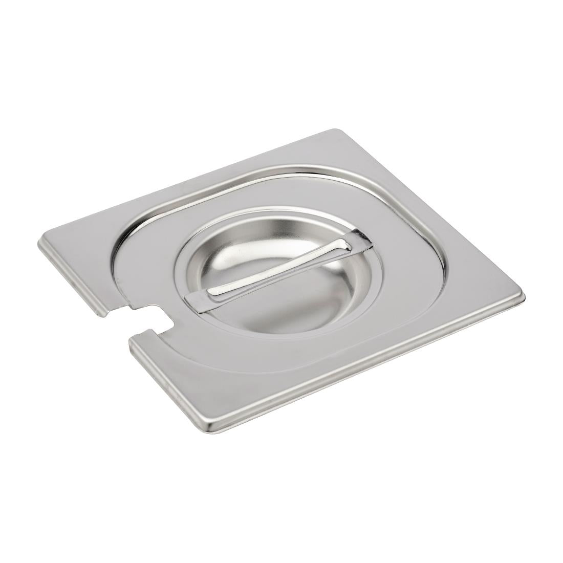 DR493 Gastro M RVS gastronorm deksel GN 1/6 met lepeluitsparing