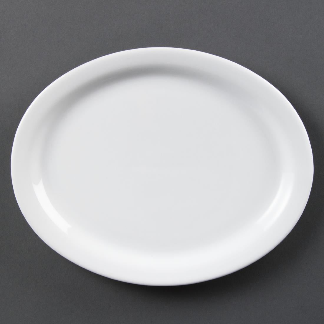 CB477 Olympia Whiteware Ovale Serveerschalen 25cm (6 Stuks)