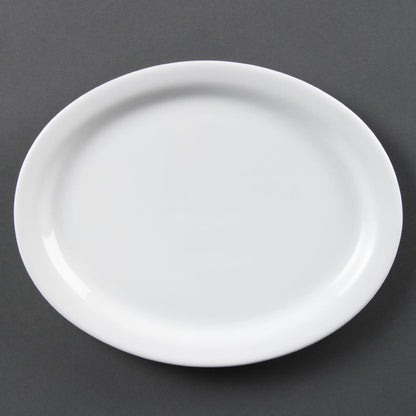 CB477 Olympia Whiteware Ovale Serveerschalen 25cm (6 Stuks)