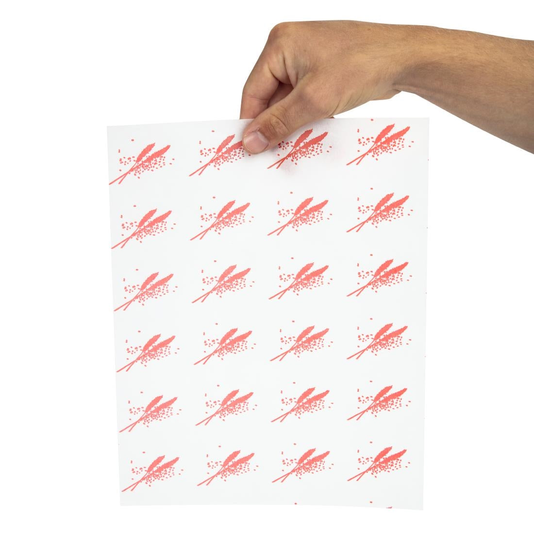 GH036 Vetvrij hamburger papier rood (1000 stuks)