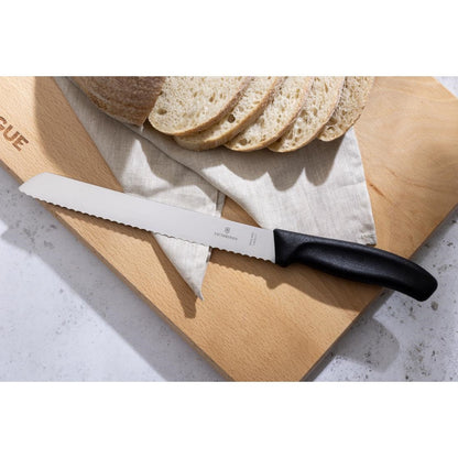 CX745 Victorinox broodmes 21cm zwart (blisterverpakking)