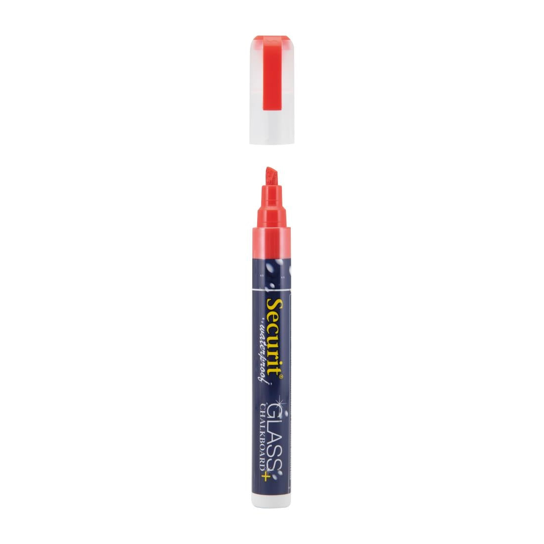 CU774 Securit Waterproof krijtstift (Glas + Krijtbord) in rood met 2-6mm penpunt