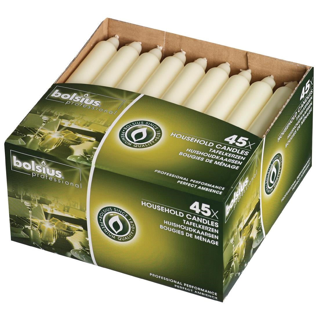 P999 Bolsius dinerkaarsen ivoor (45 stuks)