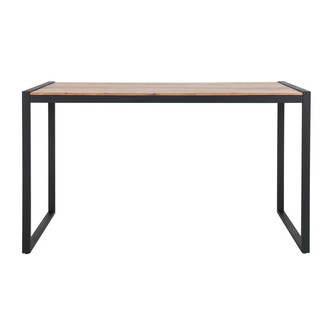DK905 Bolero Industriële Bartafel Van Staal En Acacia, 1800x900mm