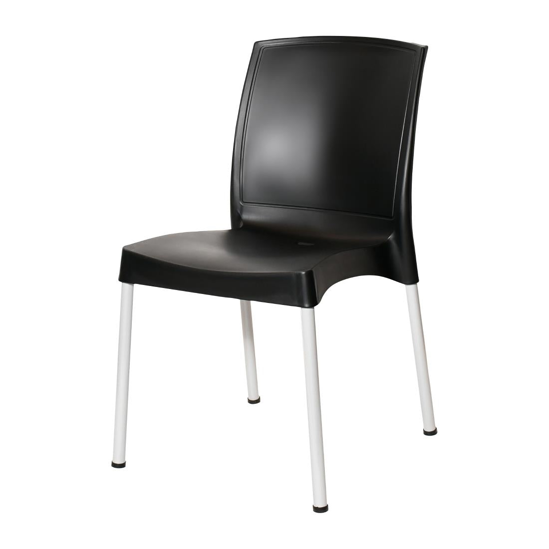 JA918 Bolero Elements Polypropyleen Stoelen Zwart (4 stuks)