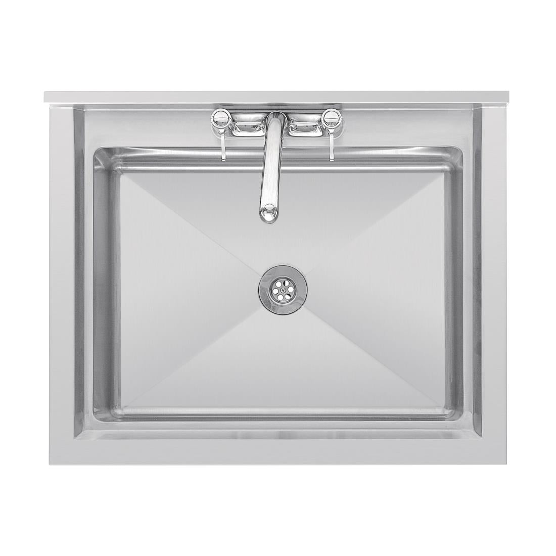 GJ537 Vogue RVS spoeltafel enkele spoelbak met onderblad 75x60cm