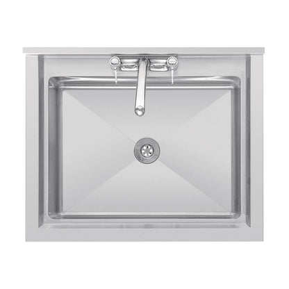 GJ537 Vogue RVS spoeltafel enkele spoelbak met onderblad 75x60cm