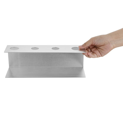 HZ237 Olympia IJshoorntjeshouder 4 Kegels Roestvrij Staal - 270x97x90mm