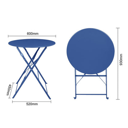 DZ875 Bolero Perth Pavement Style Ronde Tafel Donker Marineblauw