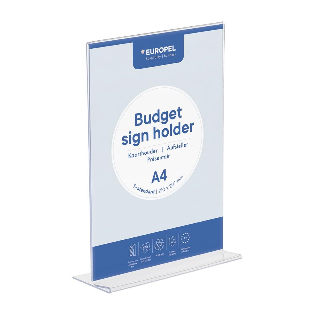 HU465 Europel Bordhouder Budget T-Stand A4 Portrait