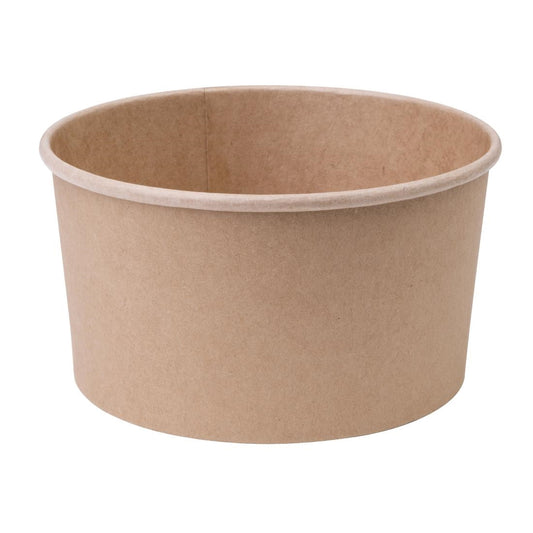 FB198 Fiesta Compostable ronde kraft saladeschaal 1Ltr (300 stuks)