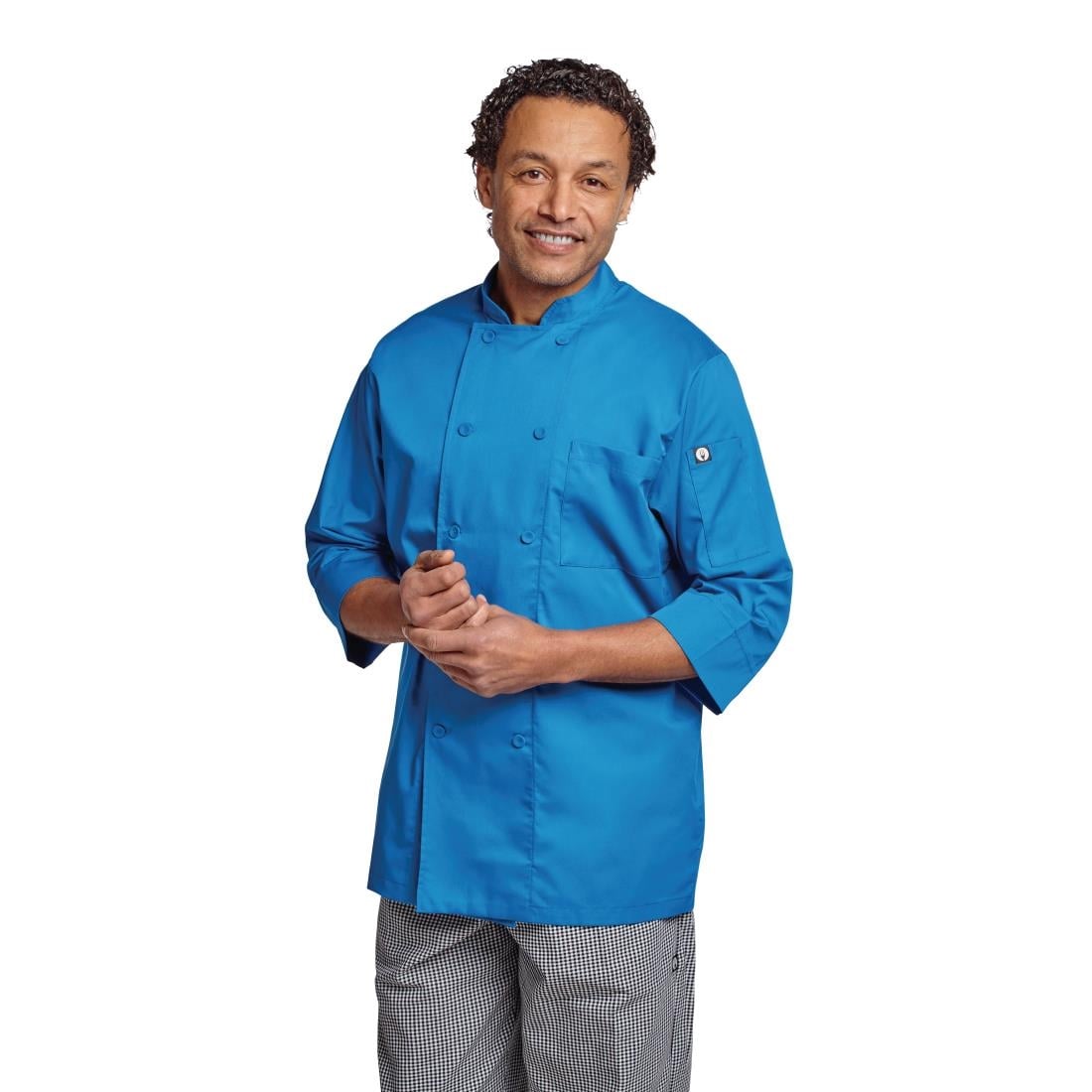 B178-L Chef Works unisex koksbuis blauw L