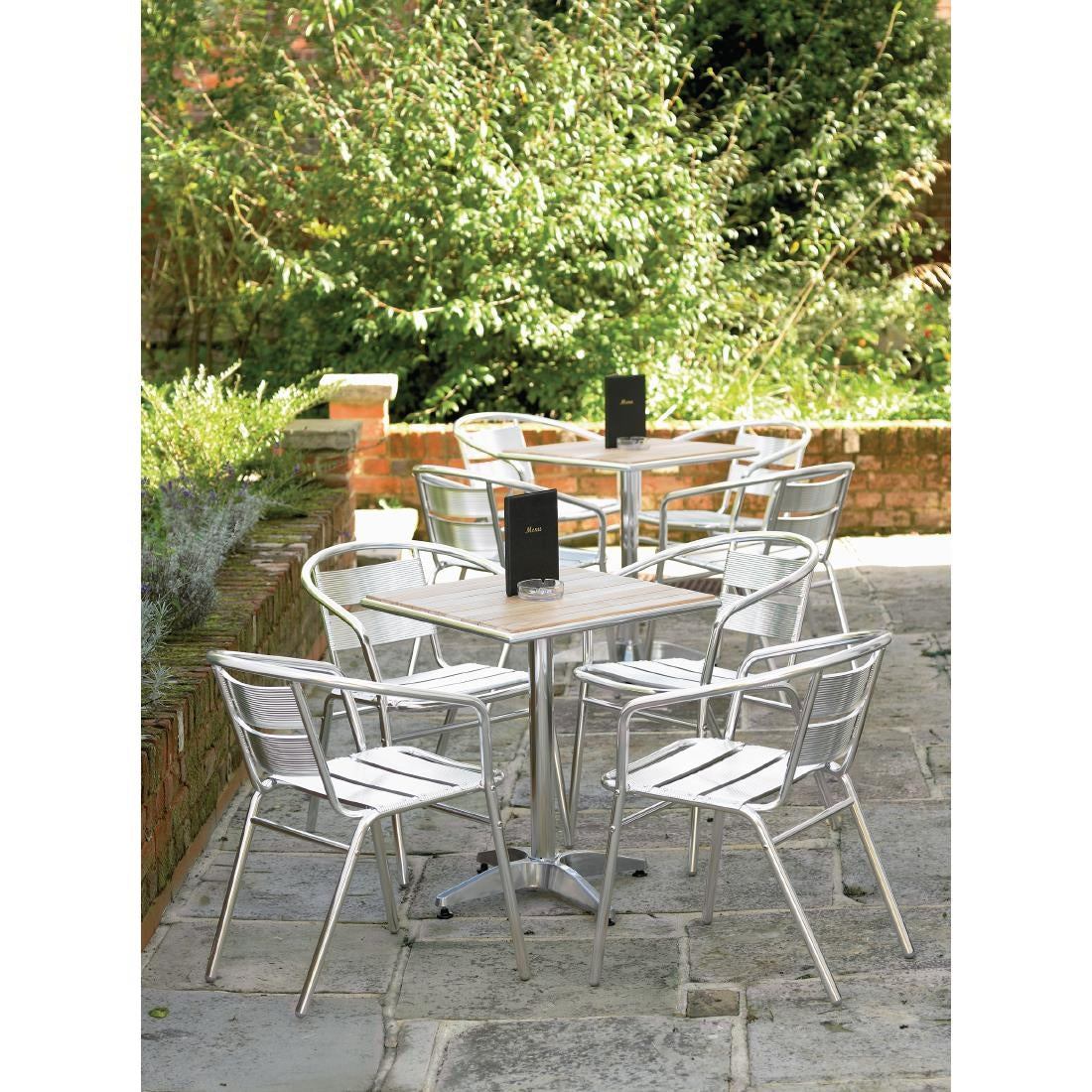 U419 Bolero stapelbare aluminium stoelen (4 stuks)