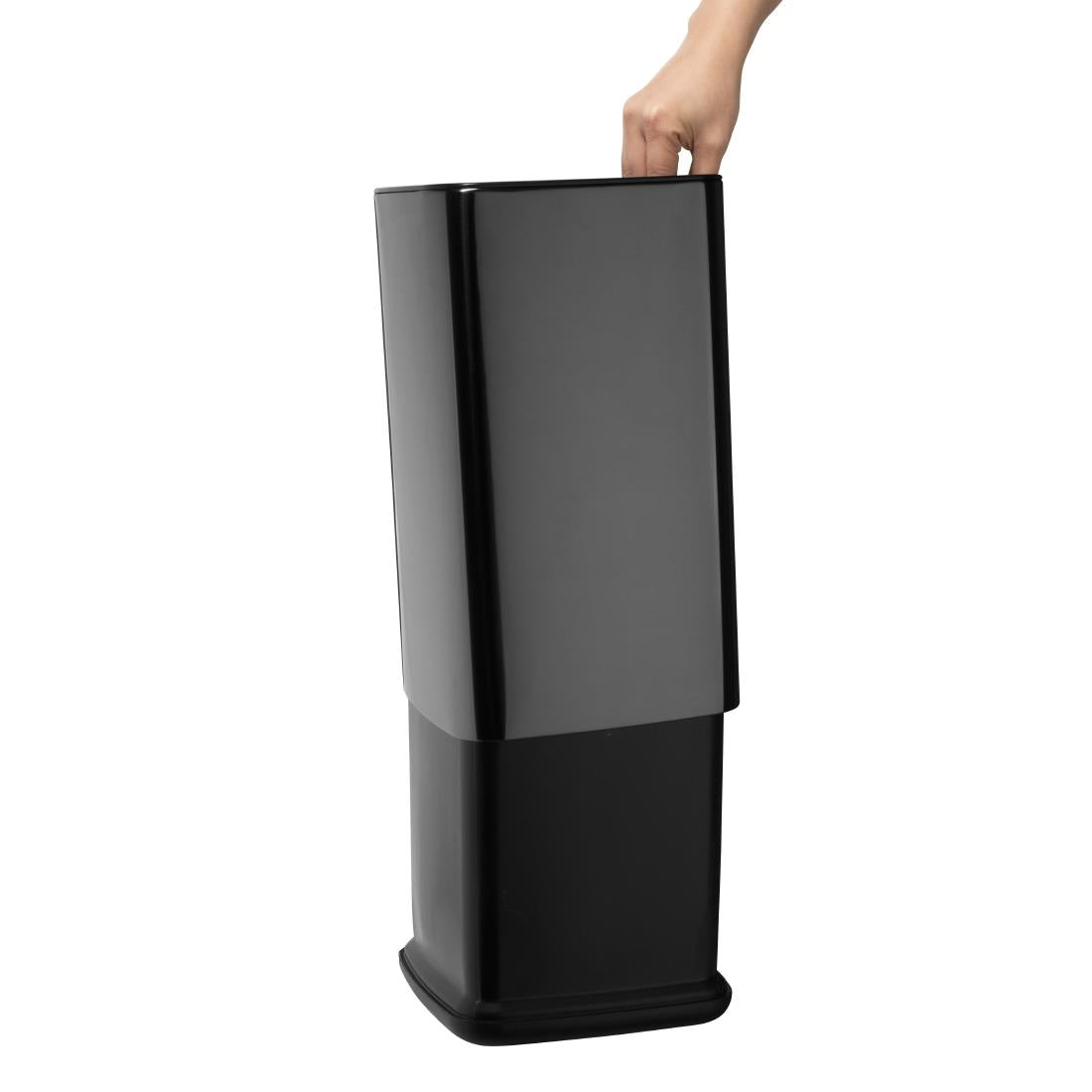 HX260 Bolero Vierkante Afvalbak Titanium Zwart 10Ltr