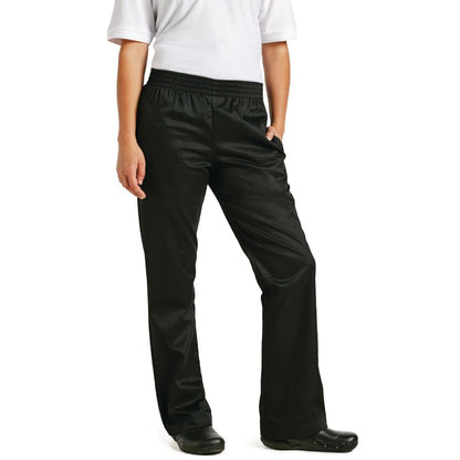 B223-XL Chef Works Basic Baggy dames koksbroek zwart XL