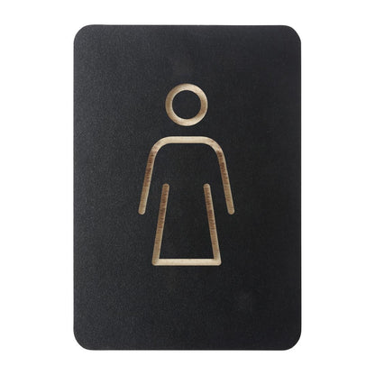 HU472 Europel Pictogram Bord Vrouw Zwart
