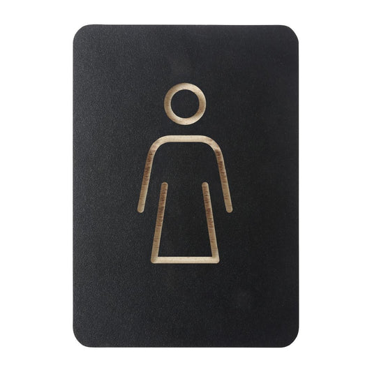 HU472 Europel Pictogram Bord Vrouw Zwart