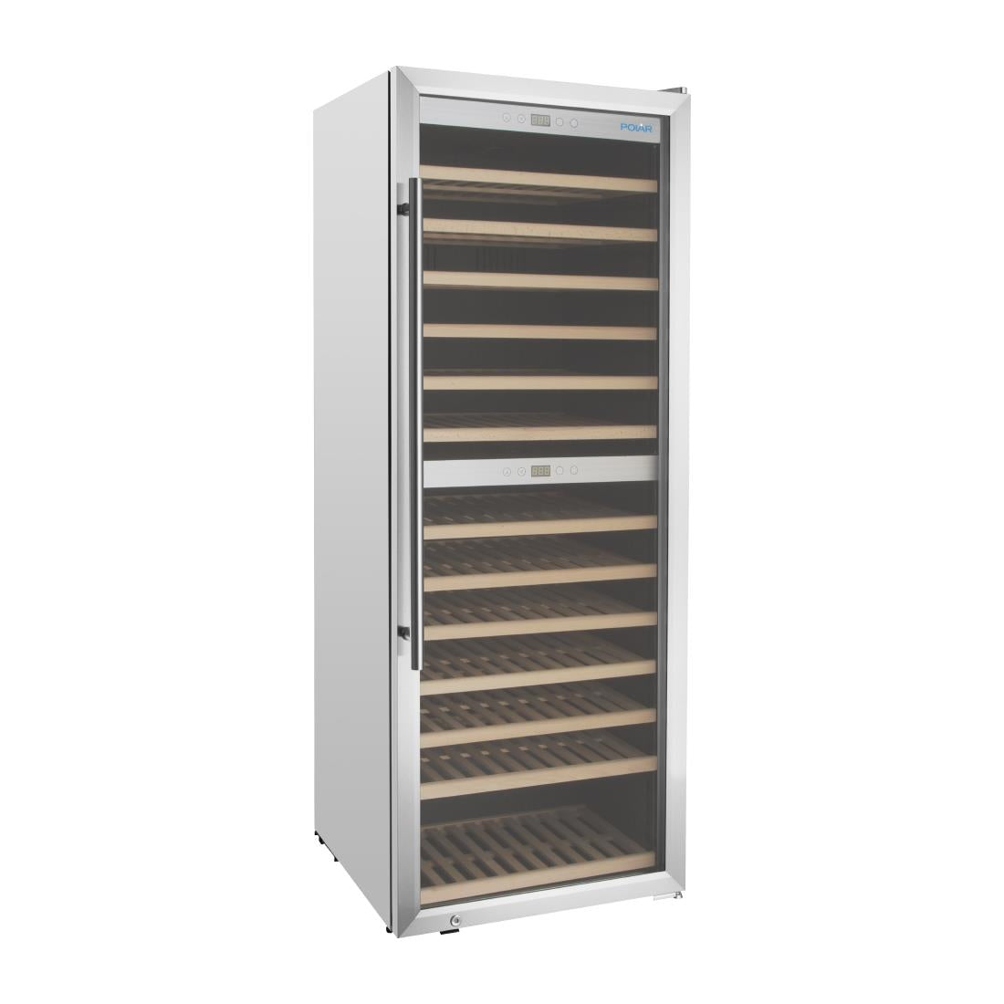 GM628 Polar G-Series Dual Zone Wijnkoelkast Roestvrij Staal 109 Flessen