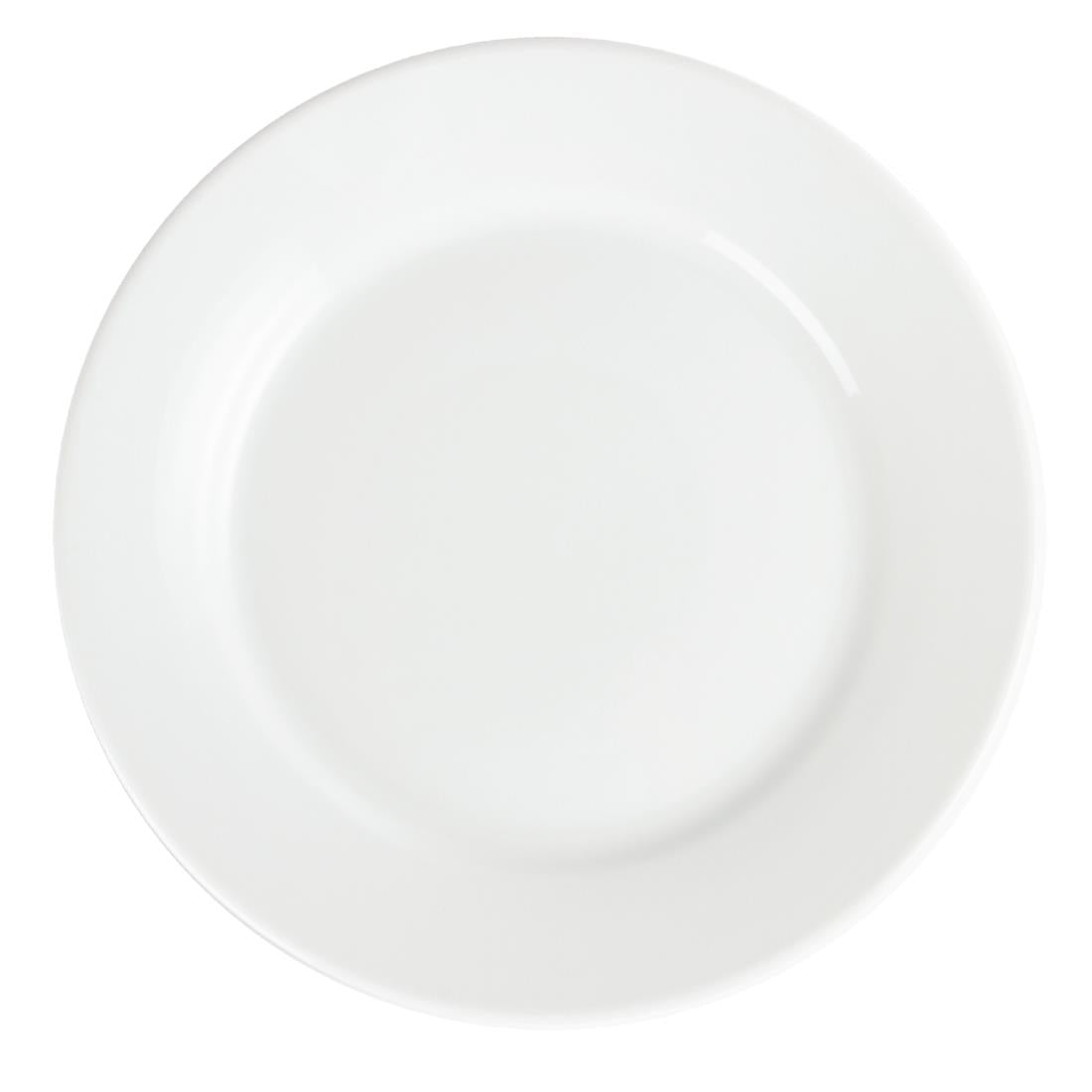 CB481 Olympia Whiteware Borden Met Brede Rand 25cm (12 Stuks)