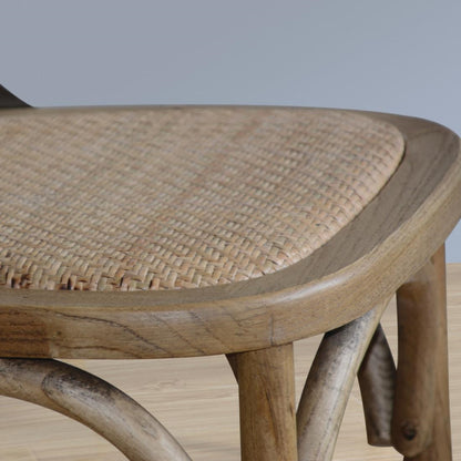 GG656 Bolero houten stoel met gekruiste rugleuning naturel (2 stuks)