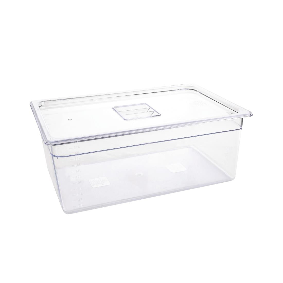 U227 Vogue polycarbonaat 1/1 gastronorm container 200mm transparant