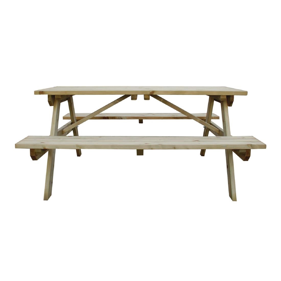 CG095 Rowlinson houten picknicktafel 150cm