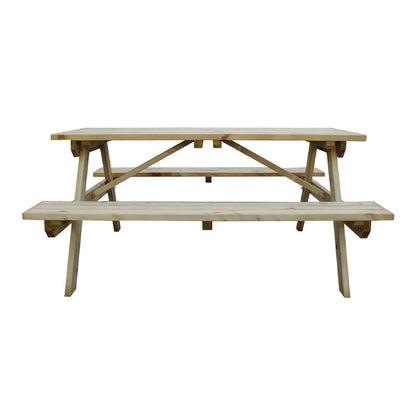 CG095 Rowlinson houten picknicktafel 150cm