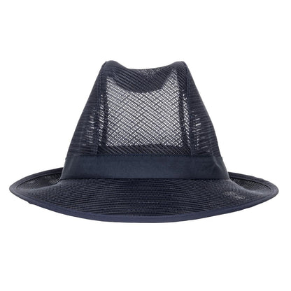 A654-S Trilby hoed met haarnetje blauw S