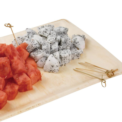 DK396 Fiesta Compostable biologisch afbreekbare bamboeprikkers met krul (100 stuks)