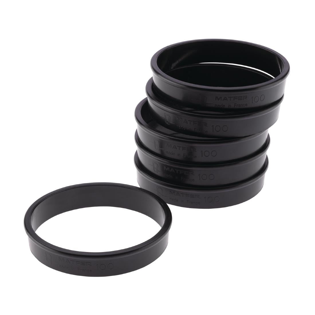 FA987 Matfer Bourgeat Exoglass taartringen 10(Ø)cm (6 stuks)