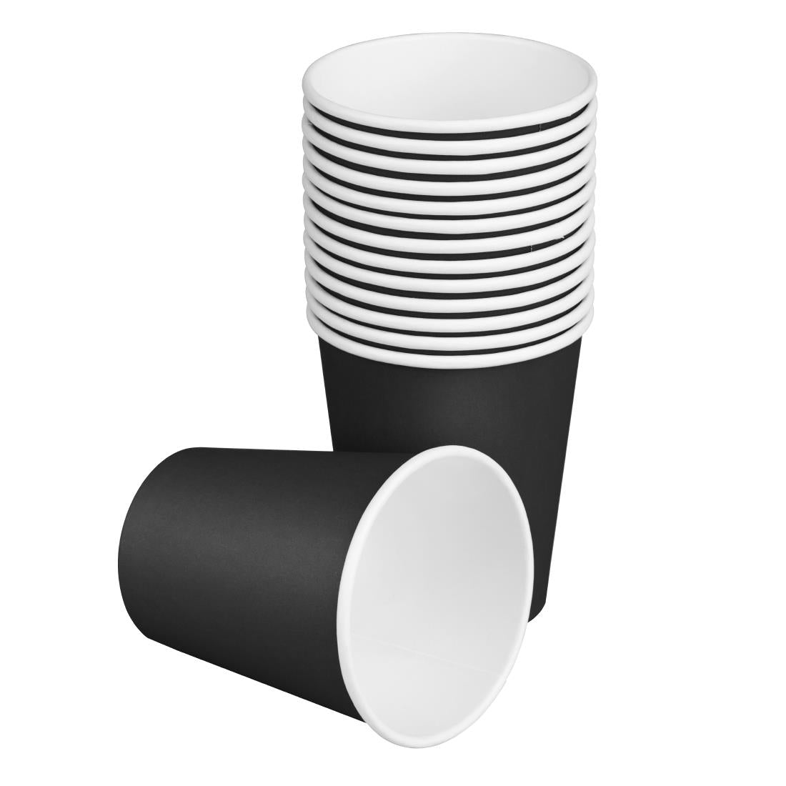 HT468 Fiesta Recyclebare Hot Cups Enkelwandig Zwart 6oz (1000 stuks)