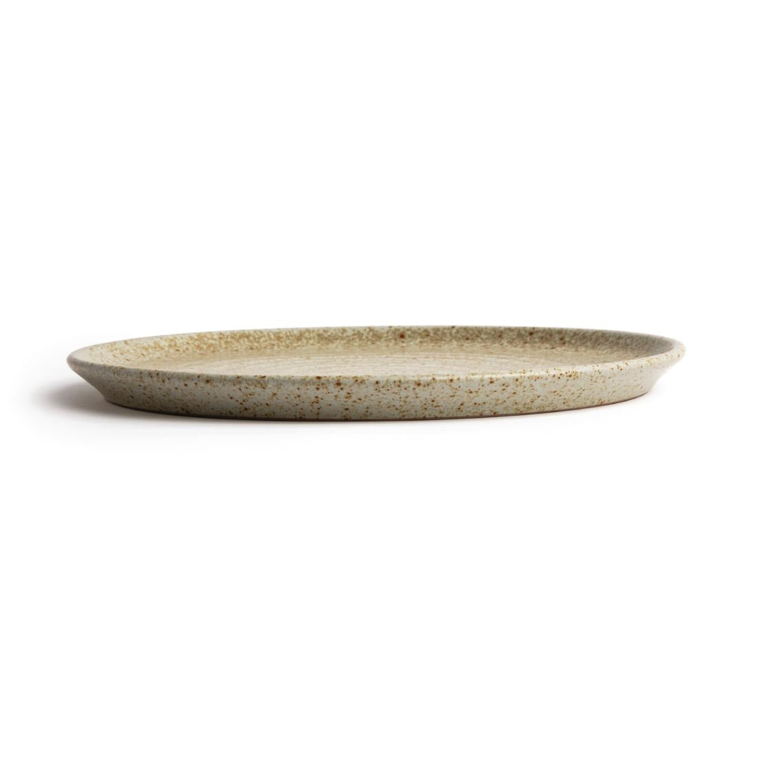 FA338 Olympia Canvas ronde borden met smalle rand crème 26,5cm (6 stuks)