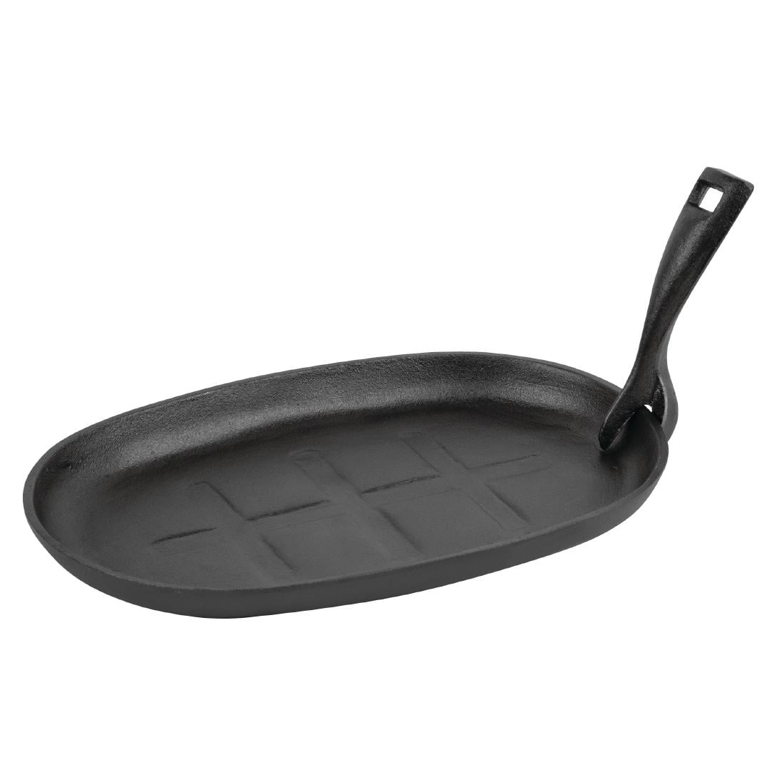 GJ557 Olympia gietijzeren schaal/sizzle platter ovaal 28x19cm