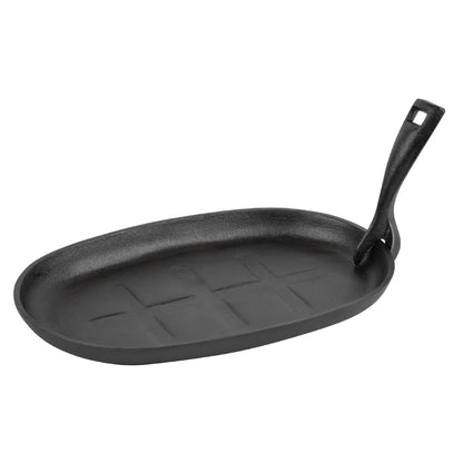 GJ557 Olympia gietijzeren schaal/sizzle platter ovaal 28x19cm