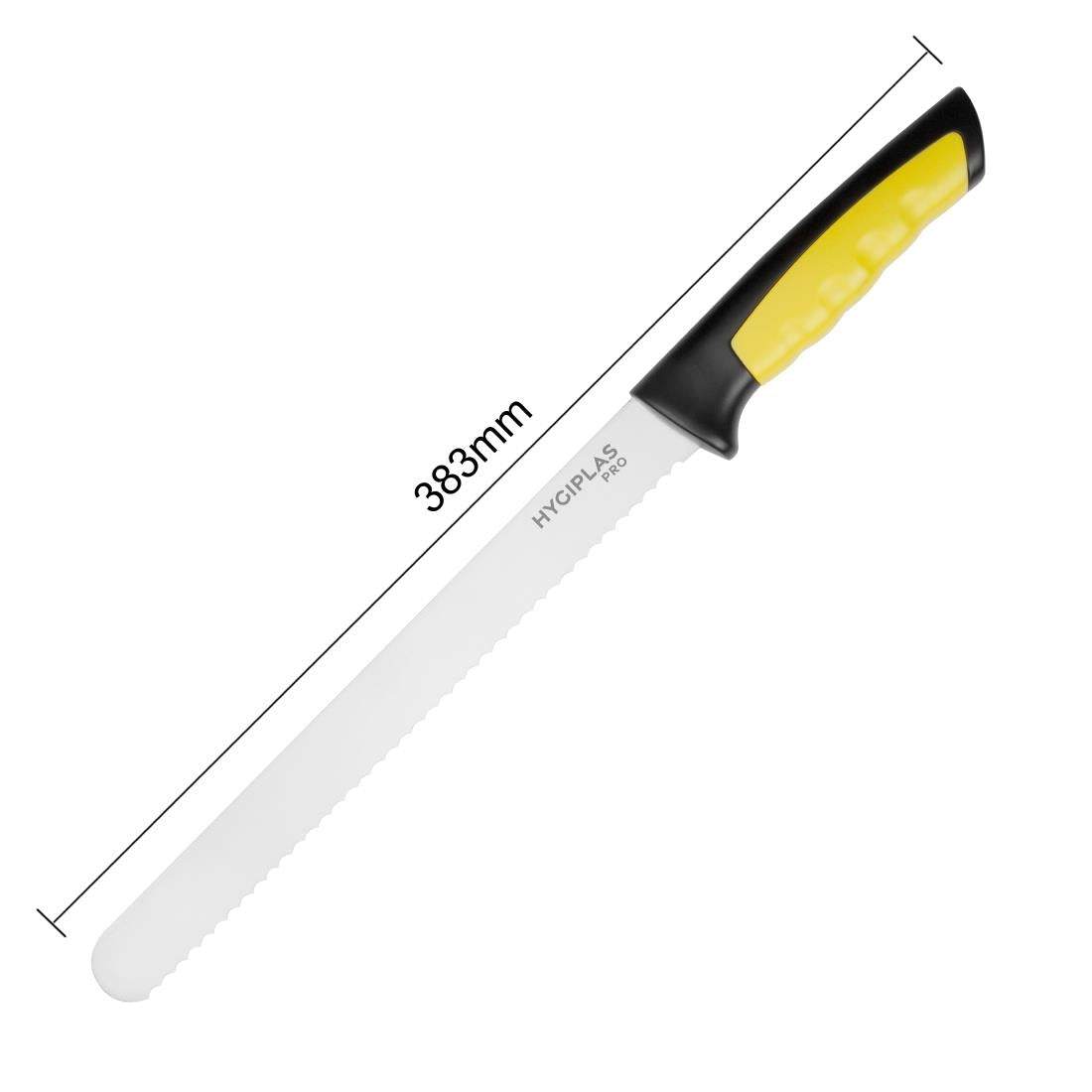 JD218 Hygiplas Pro Slicer gekarteld mes geel 25cm