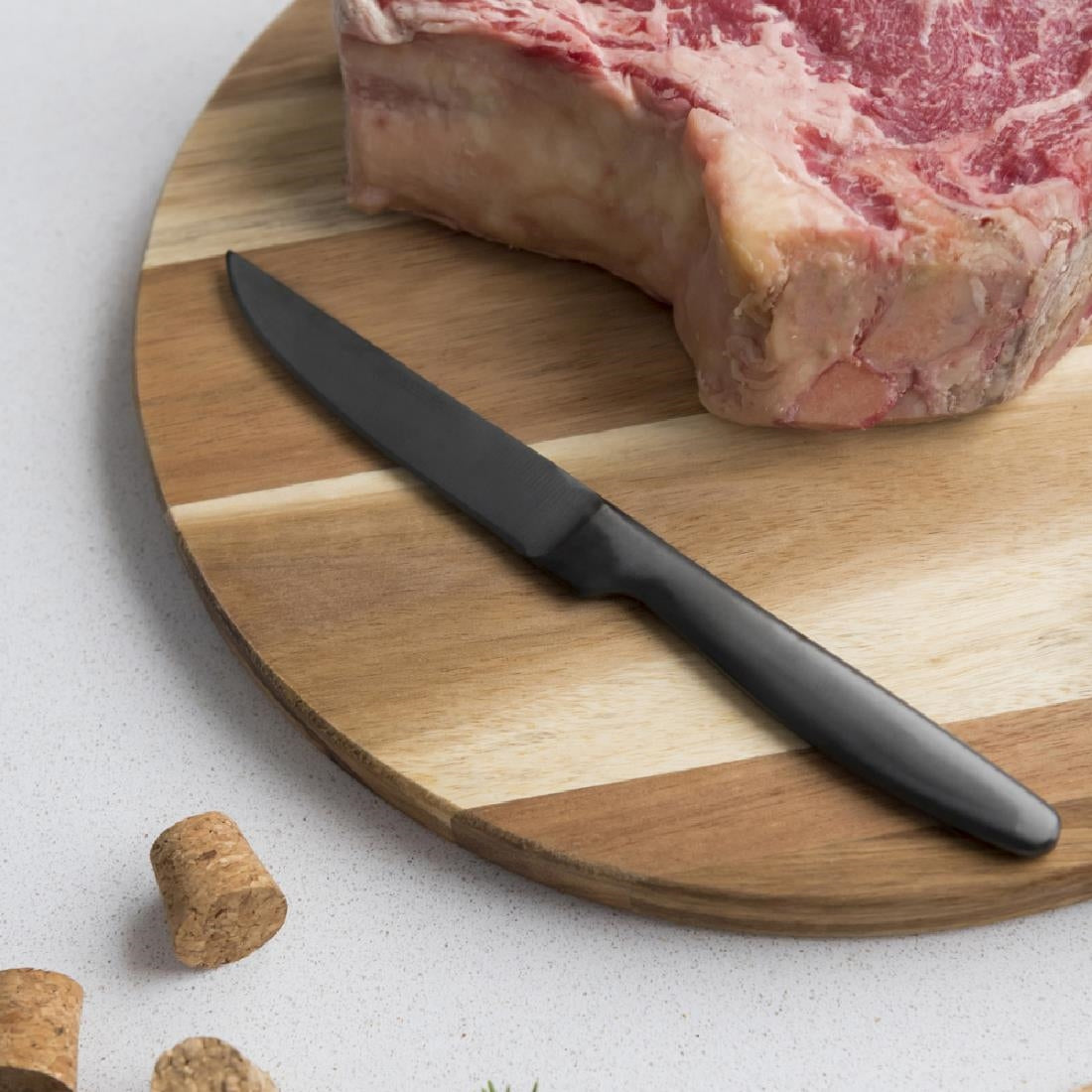 HZ743 Comas Boj Satin Gunmetal Steakmes (6 stuks)