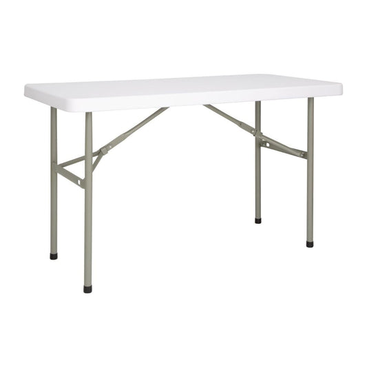 U543 Bolero rechthoekige inklapbare tafel 122cm wit