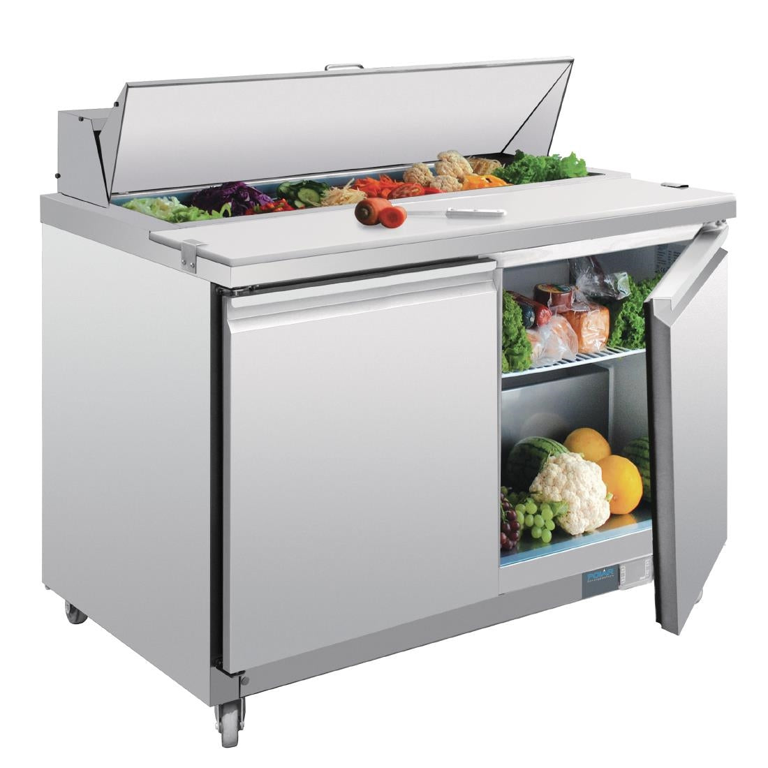 GD882 Polar U-serie 2-deurs gekoelde saladette 405L